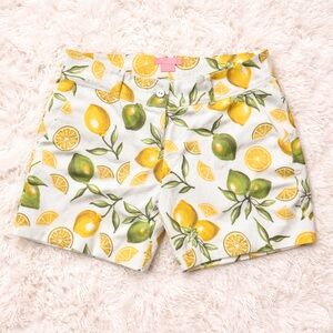 Isaac Mizrahi Citrus Print Shorts Size 4 Lemon Lime Summer Preppy